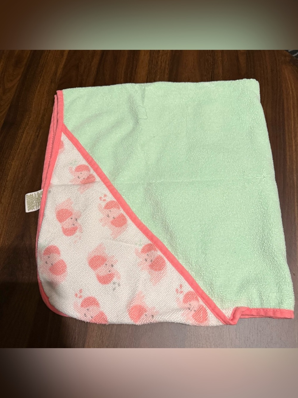 Baby girl bath towel